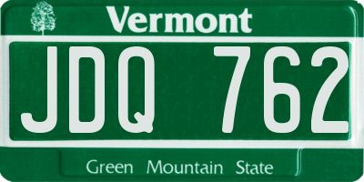 VT license plate JDQ762