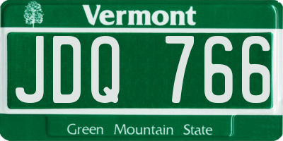VT license plate JDQ766