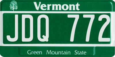 VT license plate JDQ772