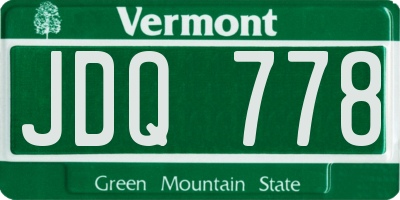 VT license plate JDQ778