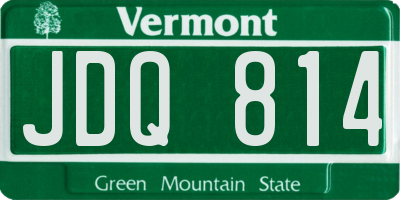 VT license plate JDQ814