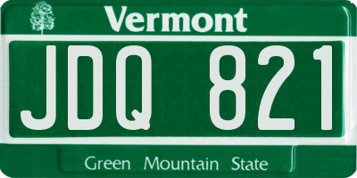 VT license plate JDQ821