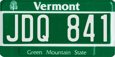 VT license plate JDQ841