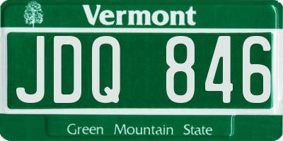 VT license plate JDQ846