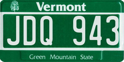 VT license plate JDQ943
