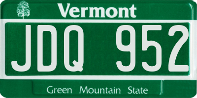 VT license plate JDQ952