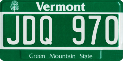 VT license plate JDQ970