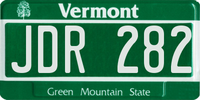 VT license plate JDR282
