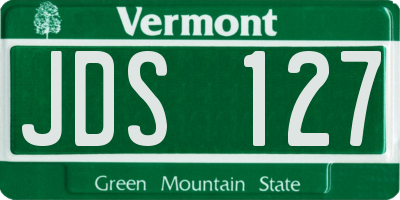 VT license plate JDS127