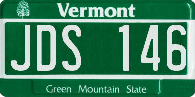 VT license plate JDS146