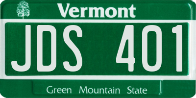 VT license plate JDS401