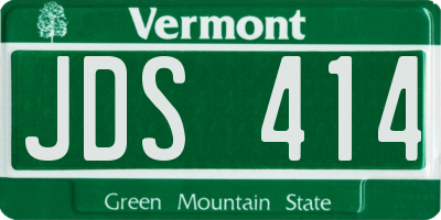 VT license plate JDS414