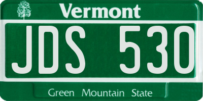 VT license plate JDS530