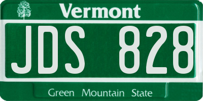 VT license plate JDS828
