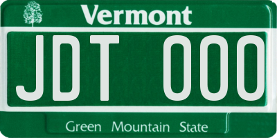 VT license plate JDT000