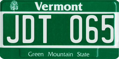 VT license plate JDT065