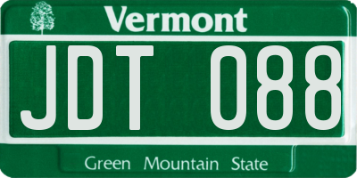 VT license plate JDT088