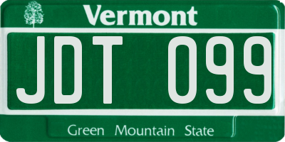 VT license plate JDT099