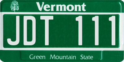 VT license plate JDT111