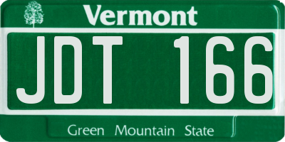 VT license plate JDT166