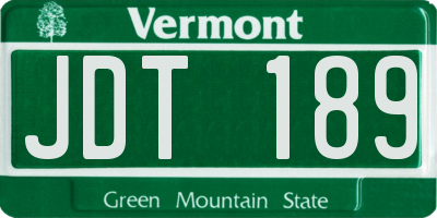 VT license plate JDT189