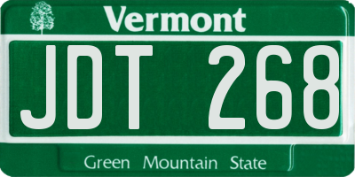 VT license plate JDT268