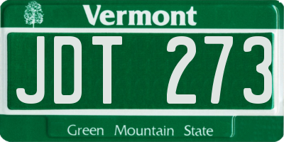 VT license plate JDT273