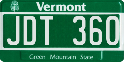 VT license plate JDT360