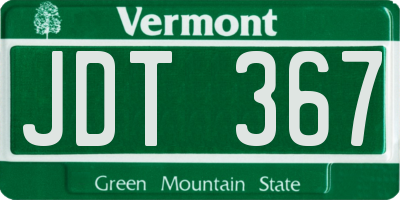 VT license plate JDT367