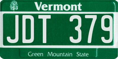 VT license plate JDT379