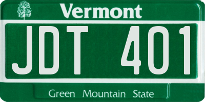 VT license plate JDT401