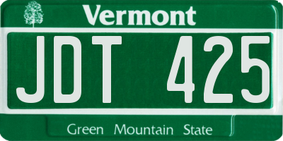 VT license plate JDT425
