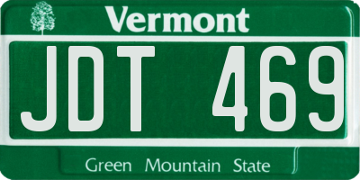 VT license plate JDT469