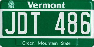 VT license plate JDT486