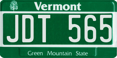 VT license plate JDT565