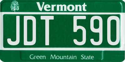 VT license plate JDT590