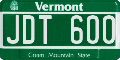 VT license plate JDT600