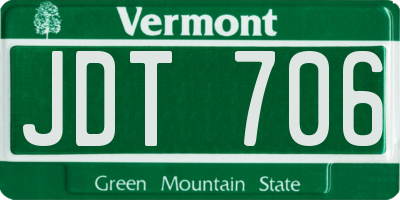 VT license plate JDT706