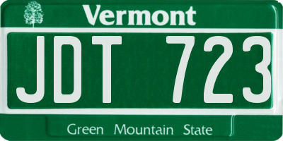 VT license plate JDT723