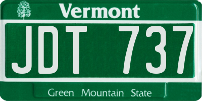VT license plate JDT737