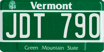 VT license plate JDT790