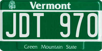 VT license plate JDT970