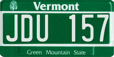 VT license plate JDU157