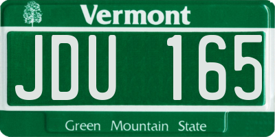 VT license plate JDU165