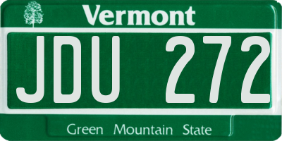 VT license plate JDU272