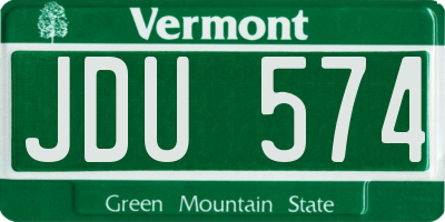 VT license plate JDU574