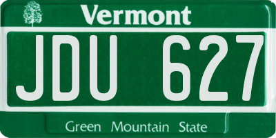 VT license plate JDU627