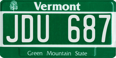 VT license plate JDU687
