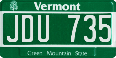 VT license plate JDU735