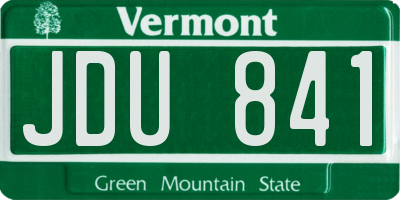 VT license plate JDU841